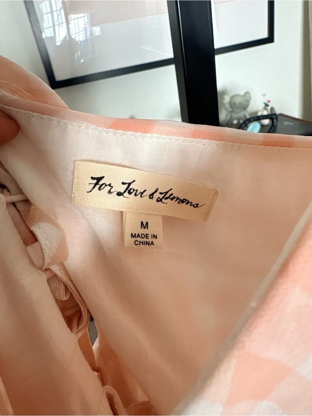 For Love of Lemons Dixie Gingham Mini Dress size M - Picture 7 of 9